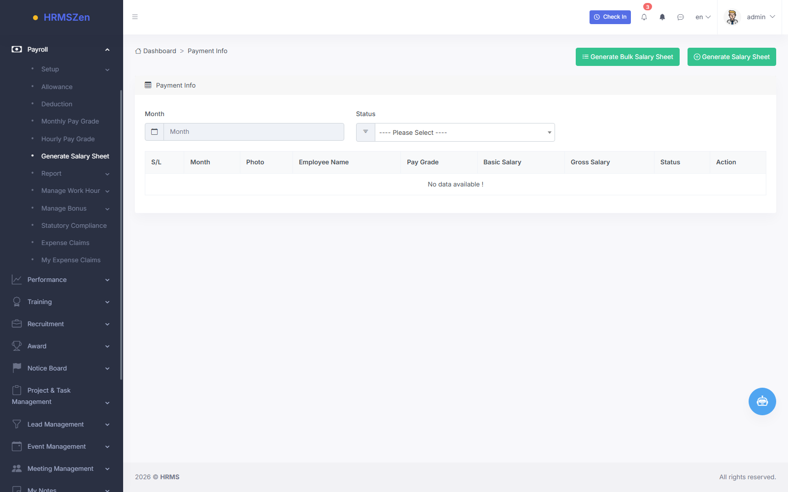 Payroll Engine & Salary Sheets screenshot